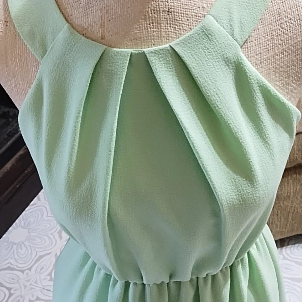 Womens Green halter dress elastic waist Golf Athletic Pullover BCX M